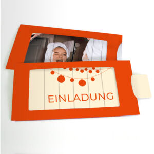 Lamellenkarte DIN Lang Einladung