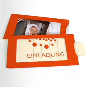 Lamellenkarte DIN Lang Einladung