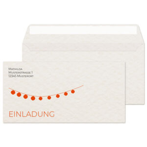 Briefumschlag DIN lang Einladung