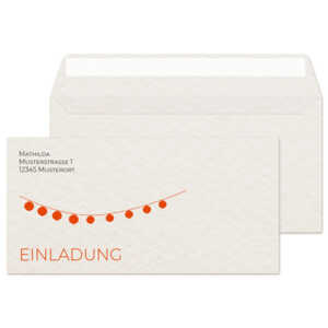 Briefumschlag DIN lang Einladung
