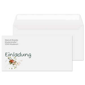 Briefumschlag DIN lang Hochzeit 2