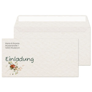 Briefumschlag DIN lang PLUS Hochzeit 2